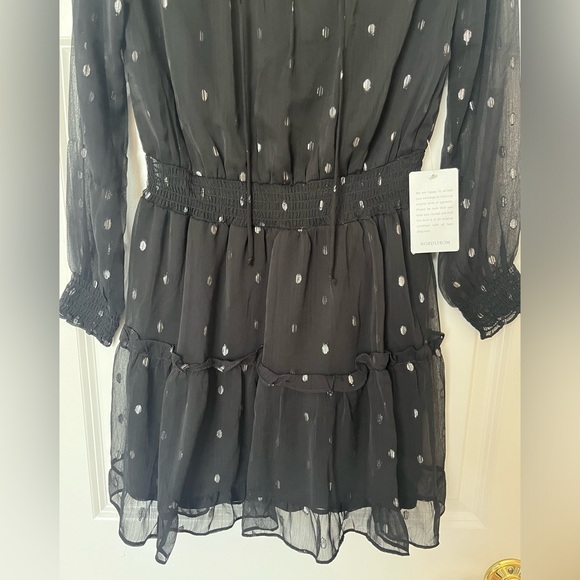 NSR Black and Silver Polka Dot Dress - Picture 5 of 6